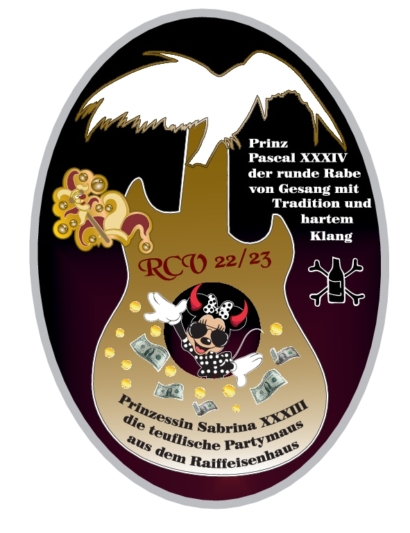 Bild von Pascal XXXIV der runde Rabe von Gesang mit Tradition und hartem Klang & Sabrina XXXIII die teuflische Partymaus aus dem Raiffeisenhaus